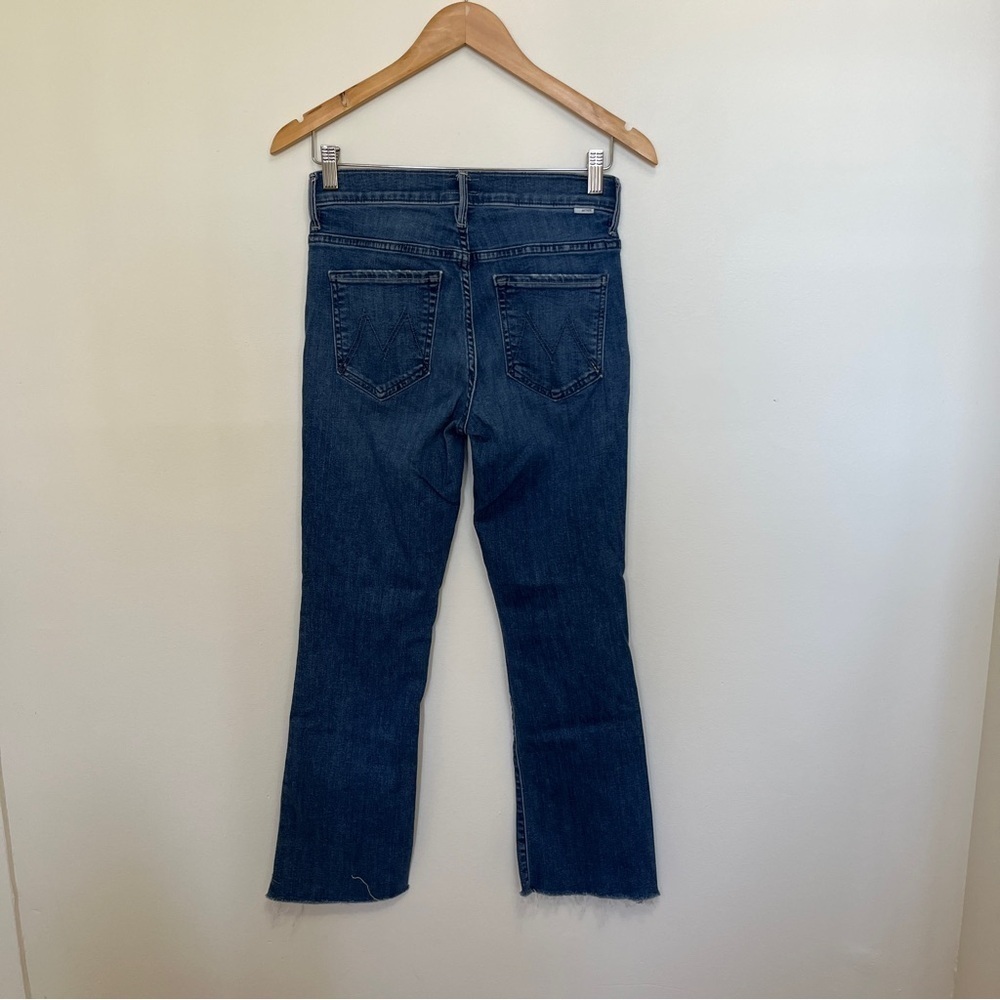 MOTHER Women's The Insider Crop Step Fray Jeans in Wish On A Star Wash 26 - Picture 5 of 7